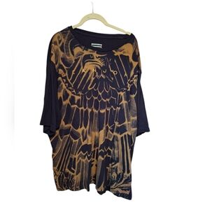 Vintage Sean Jean Comfy Cotton Abstract Eagle T-Shirt Men's 3XB Grunge Worn blue